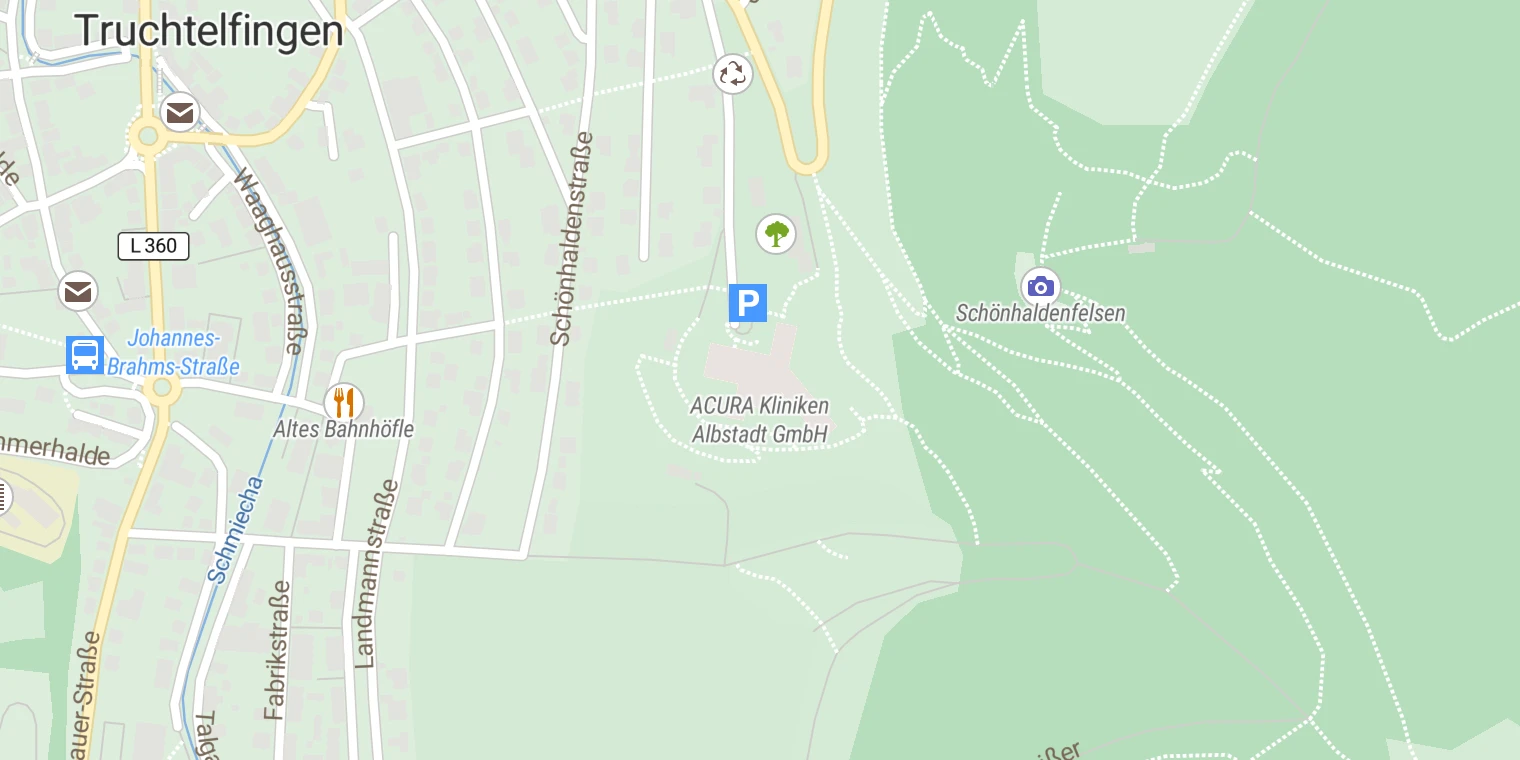 Kartenansicht Acura Fachklinik