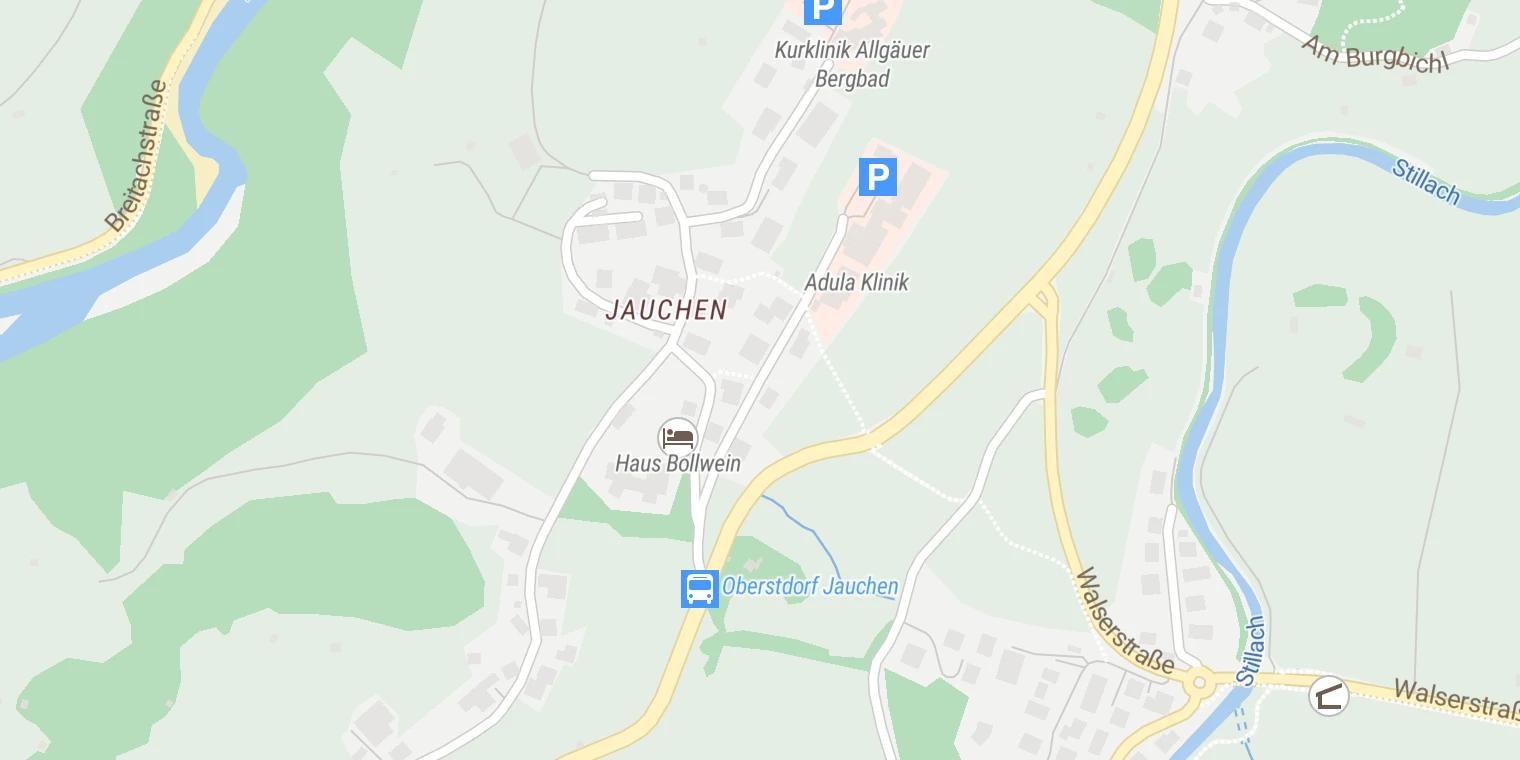 Kartenansicht Adula Klinik