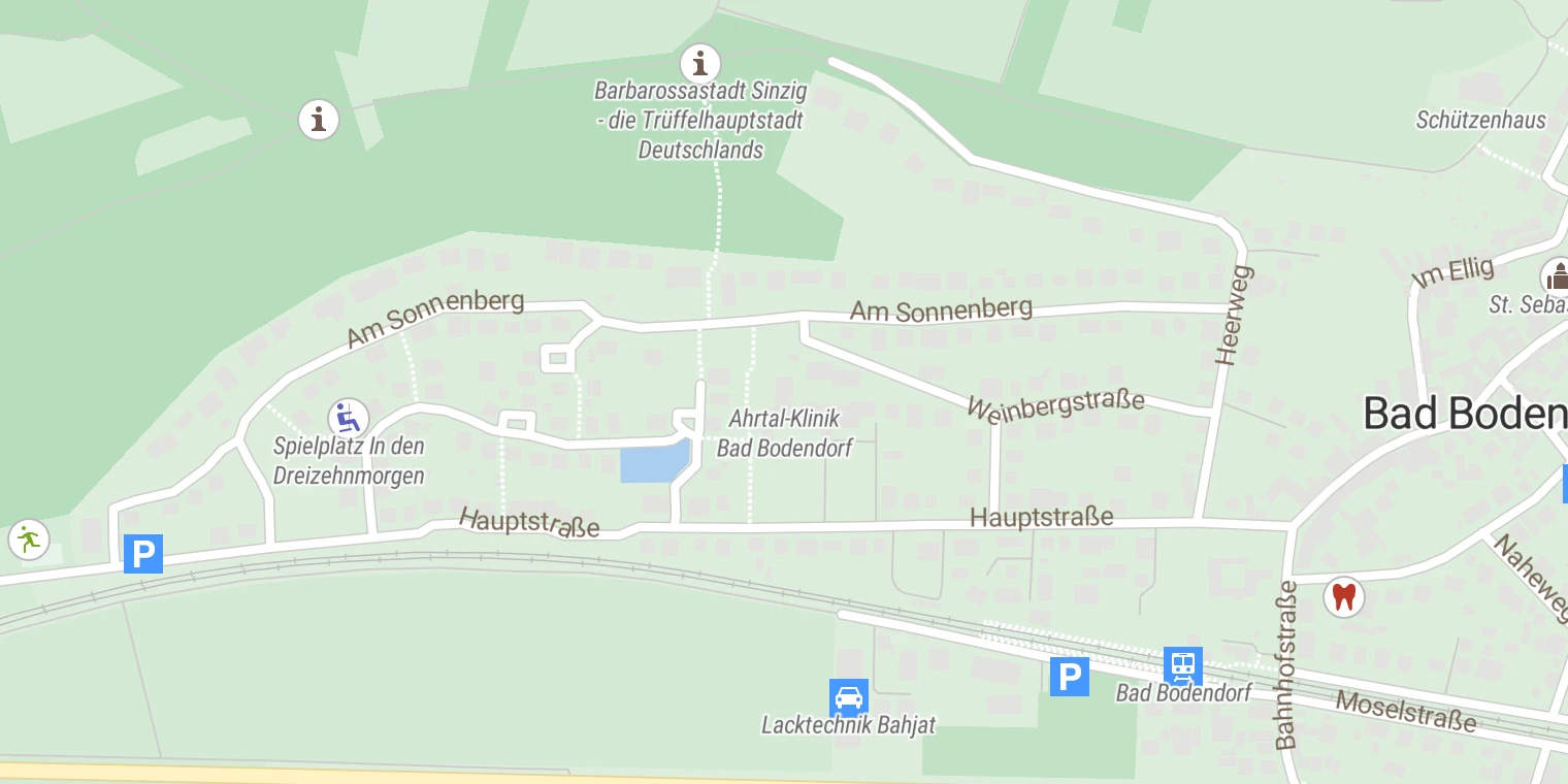Kartenansicht Ahrtal-Klinik