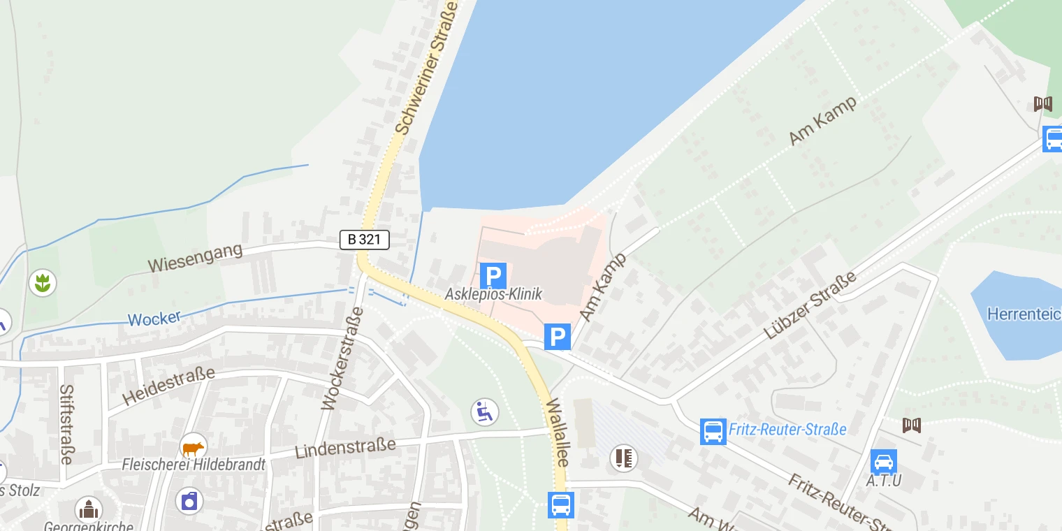 Kartenansicht AKG Klinik Parchim