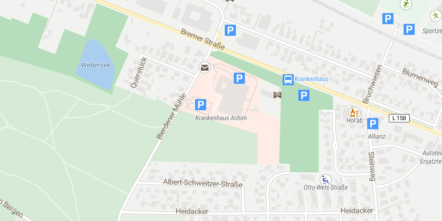 Kartenansicht Aller-Weser-Klinik - Krankenhaus Achim