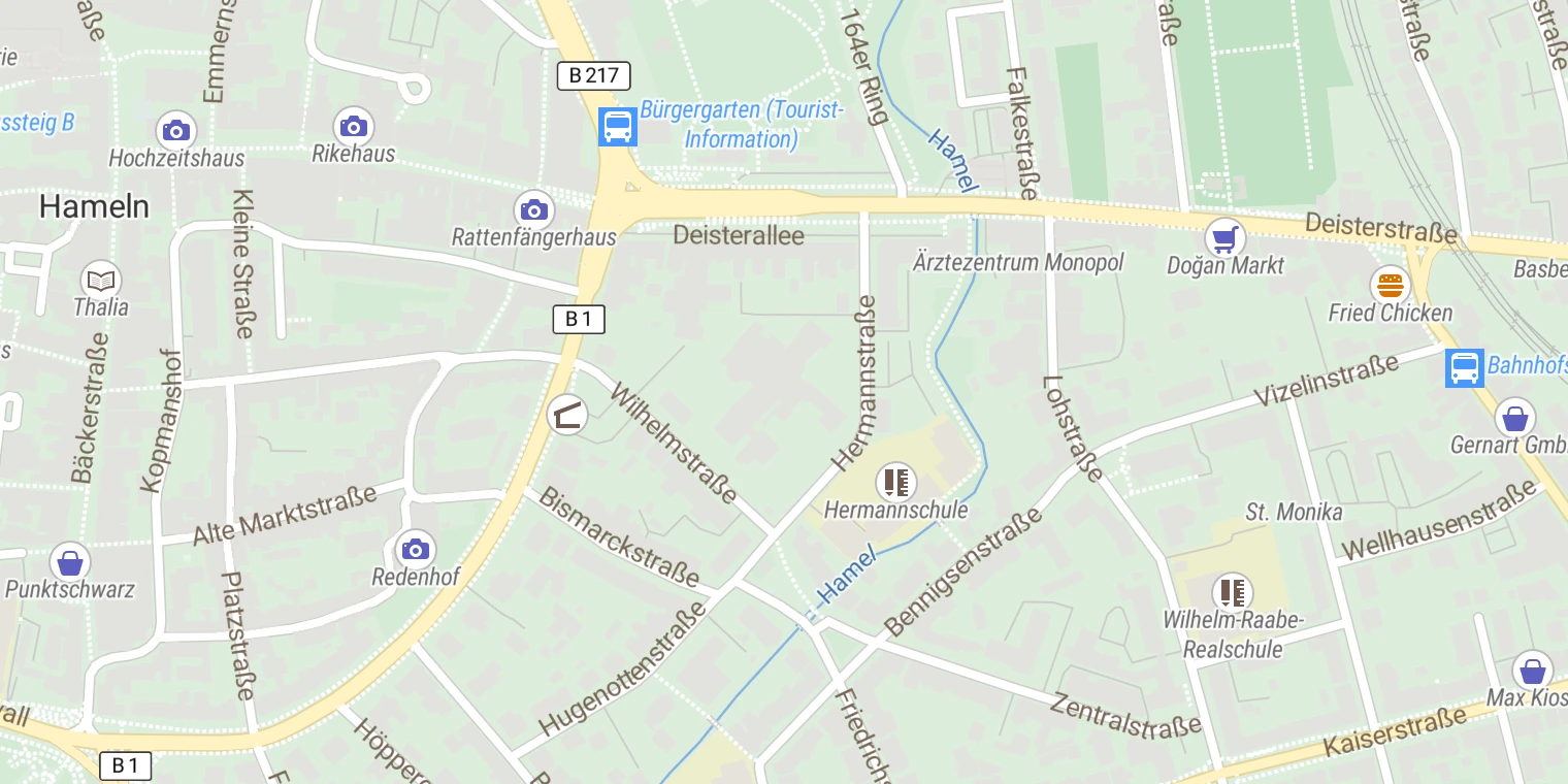 Kartenansicht AMEOS Klinikum Hameln