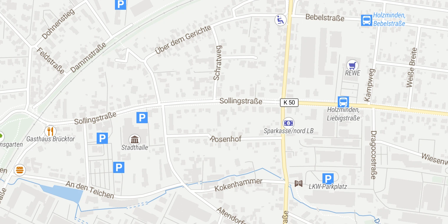 Kartenansicht AMEOS Klinikum Hildesheim - Standort Holzminden