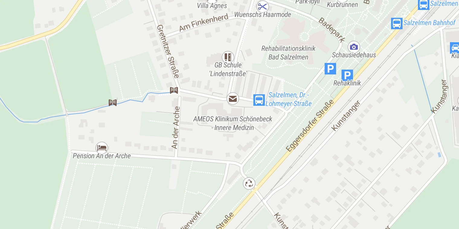 Kartenansicht AMEOS Klinikum Schönebeck (Bad Salzelmen)