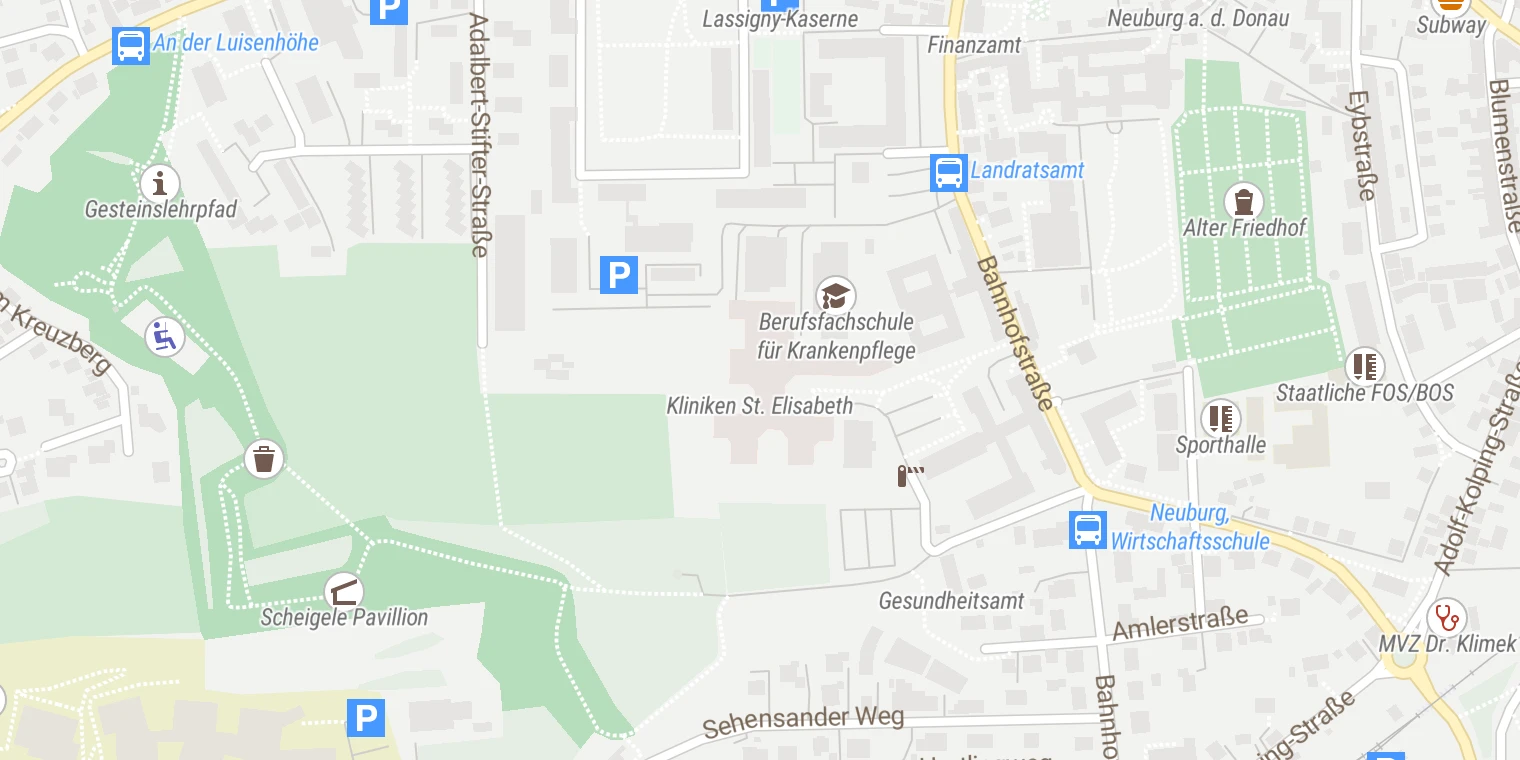 Kartenansicht AMEOS Klinikum St. Elisabeth Neuburg