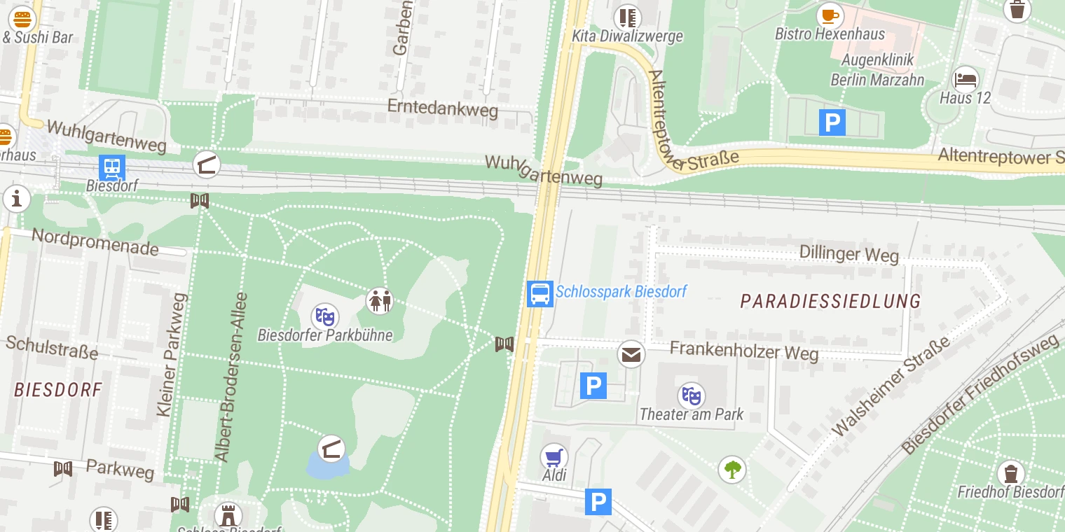 Kartenansicht ARONA Klinik für Altersmedizin - Tagesklinik für Geriatrie