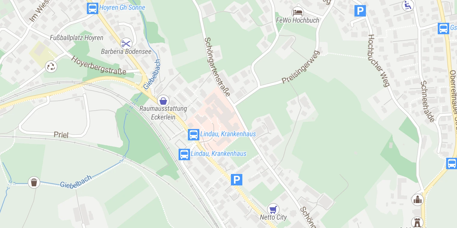 Kartenansicht Asklepios Klinik Lindau