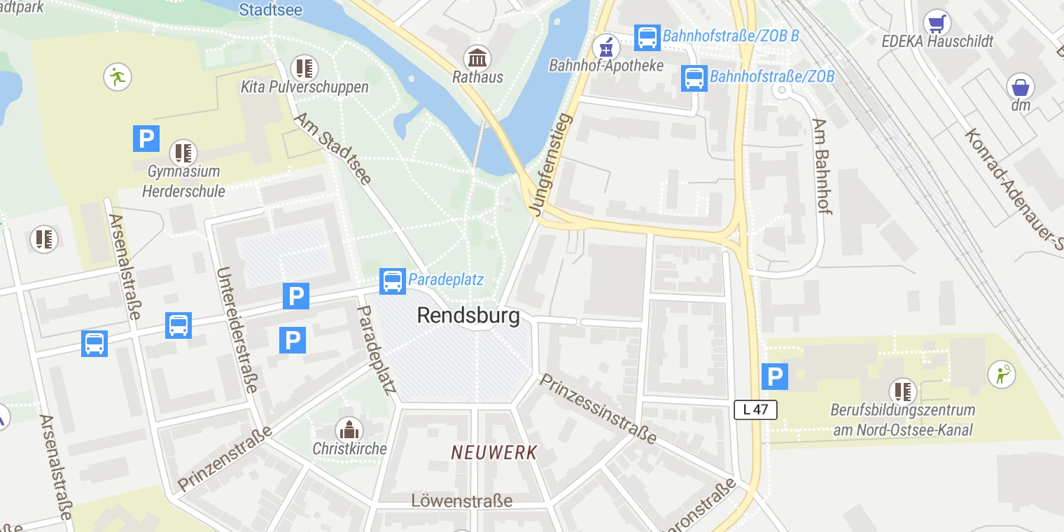 Kartenansicht Augenklinik Rendsburg