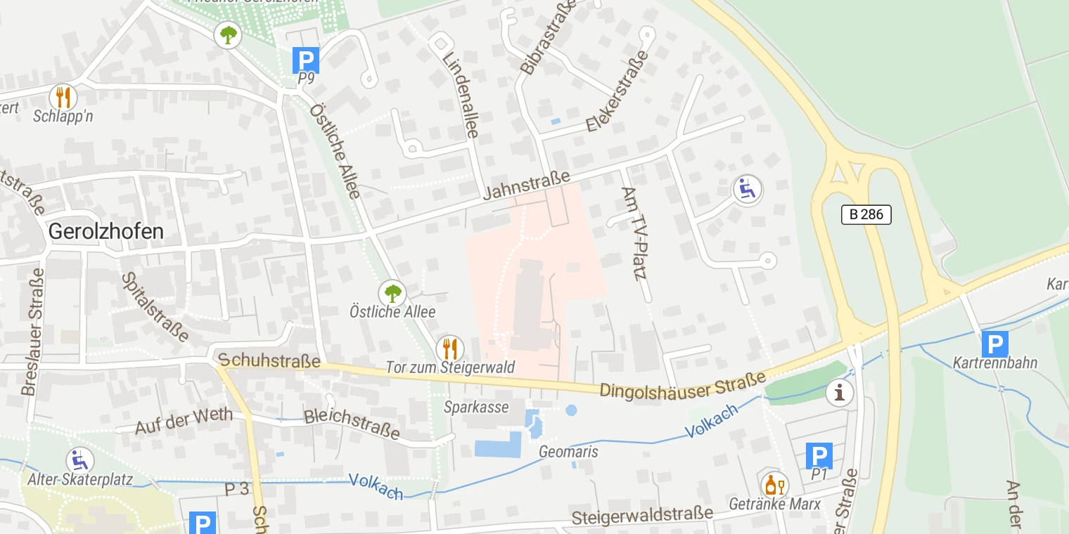 Kartenansicht Augenklinik Schweinfurt-Gerolzhofen