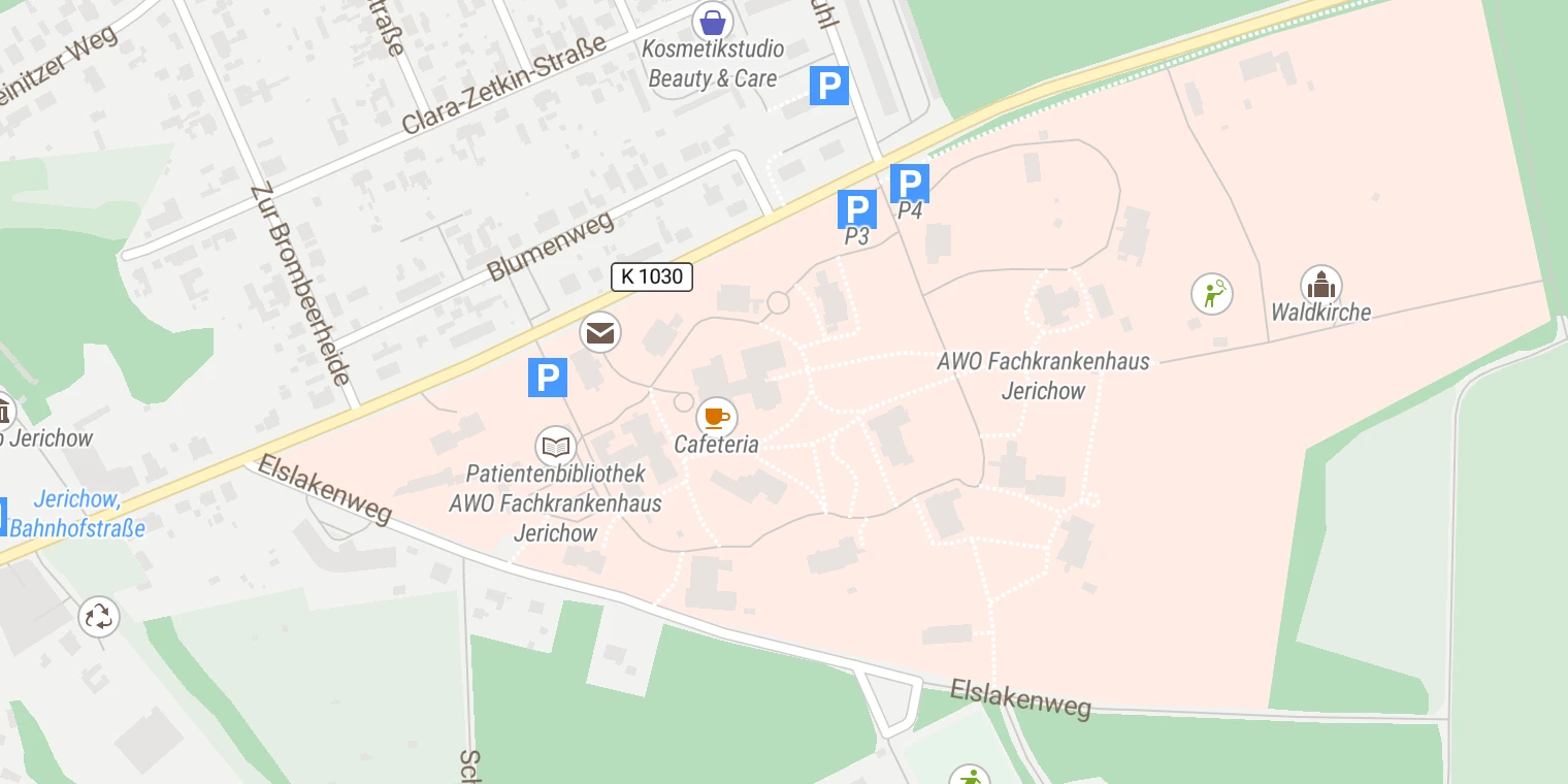 Kartenansicht AWO Fachkrankenhaus Jerichow