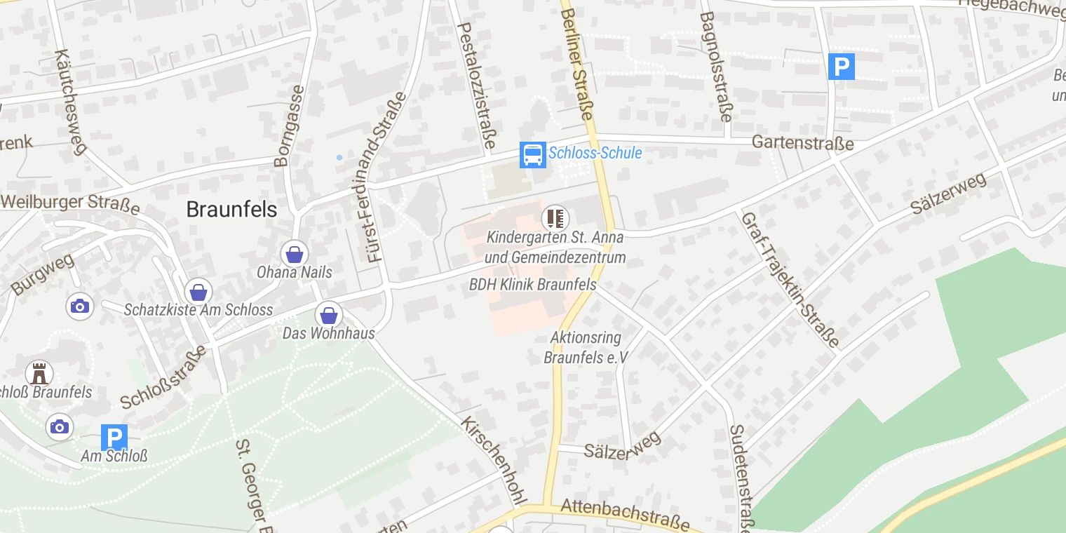 Kartenansicht BDH-Klinik Braunfels