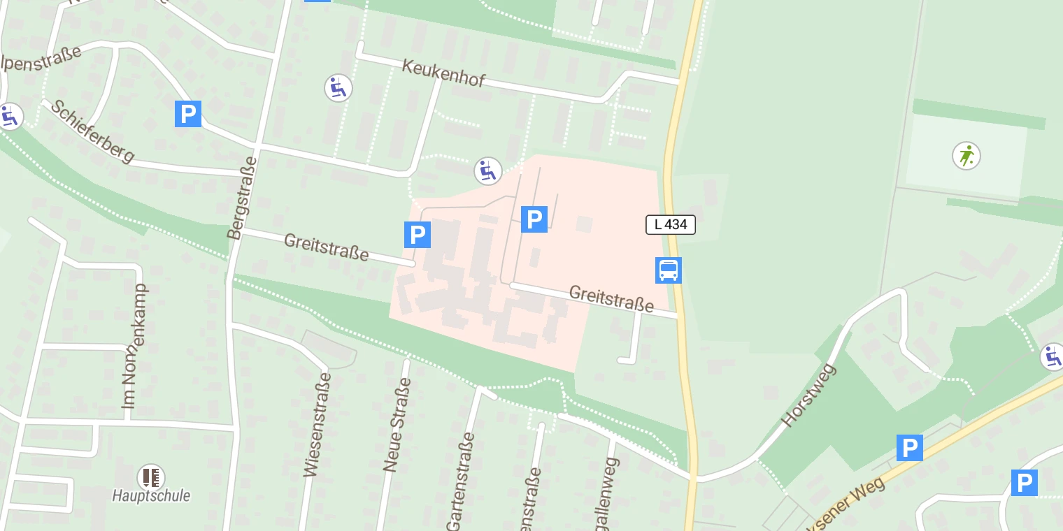 Kartenansicht BDH-Klinik Hessisch Oldendorf