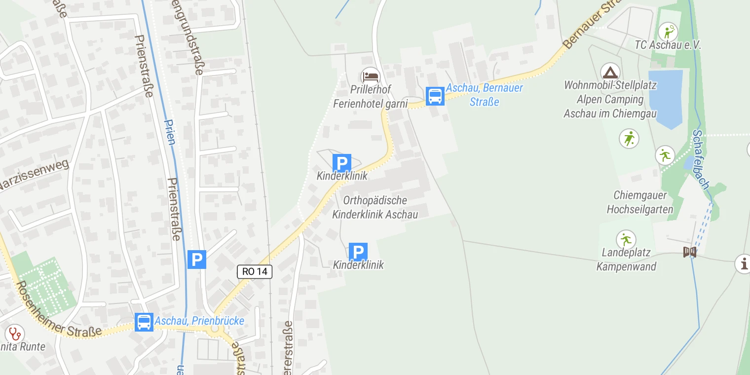 Kartenansicht Behandlungszentrum Aschau (Orthopädische Kinderklinik)