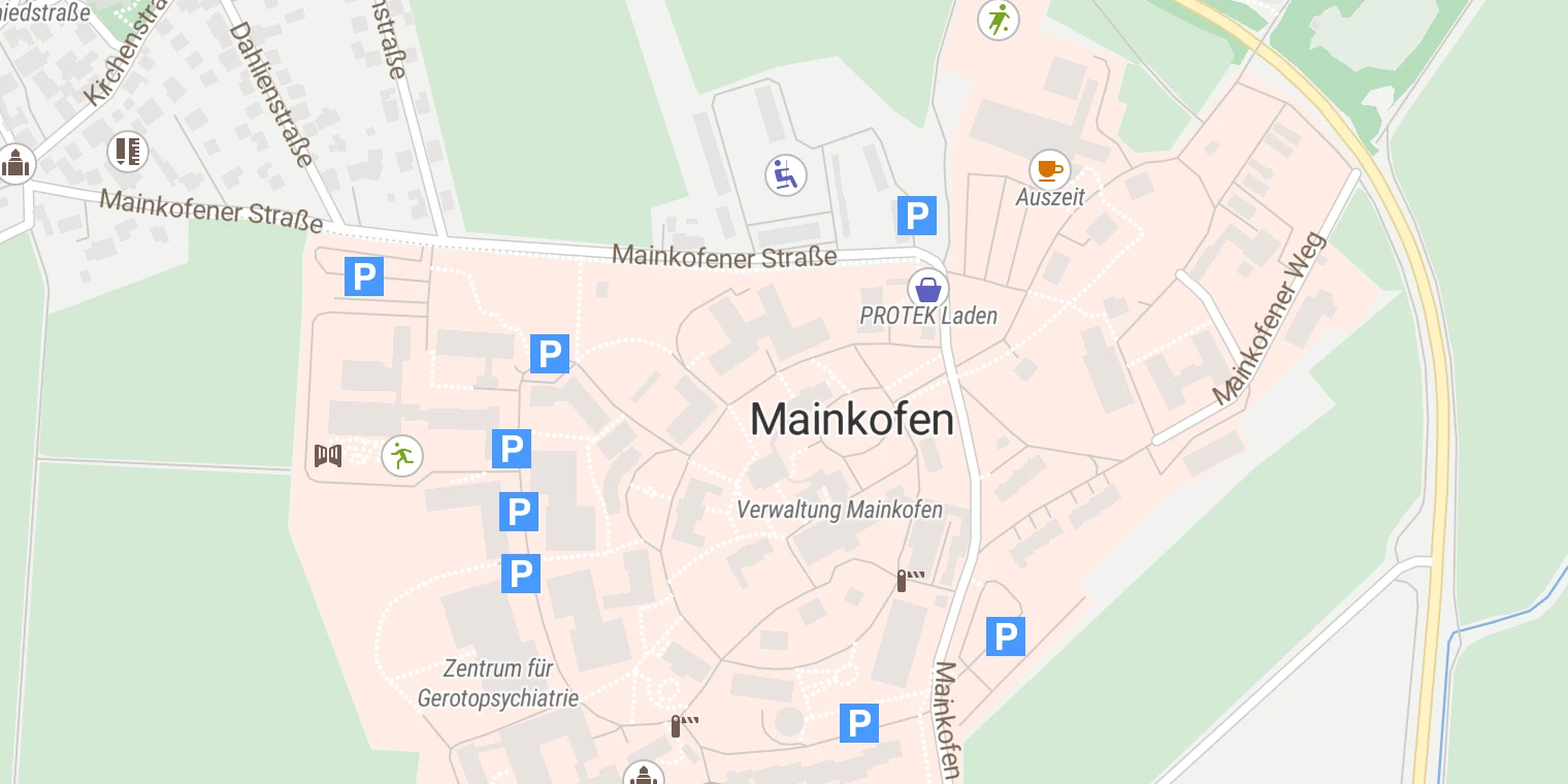 Kartenansicht Bezirksklinikum Mainkofen