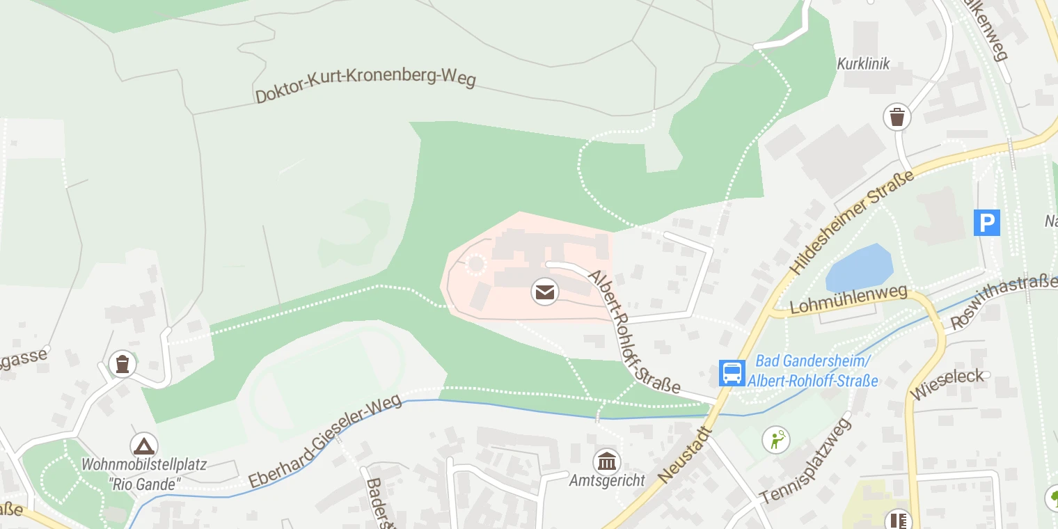 Kartenansicht BürgerGesundheitsPark Bad Gandersheim
