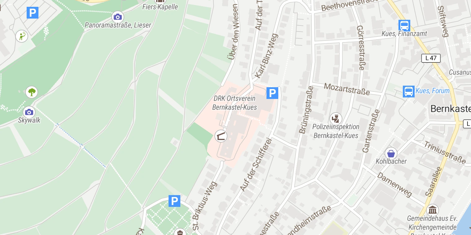 Kartenansicht Cusanus Krankenhaus Bernkastel-Kues