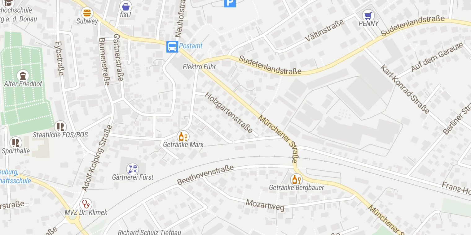 Kartenansicht Danuvius Klinik Neuburg - Tagesklinik