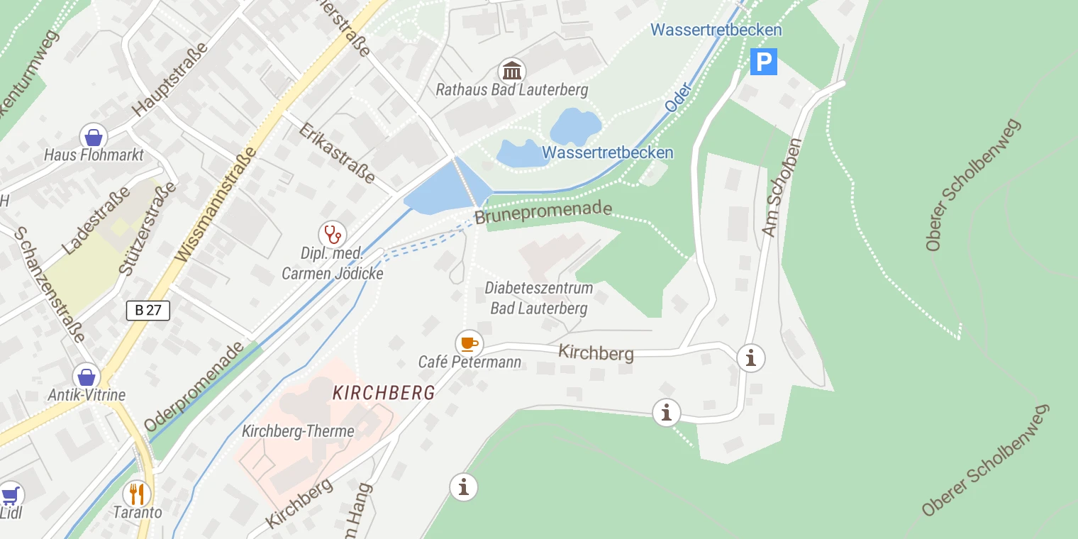 Kartenansicht Diabeteszentrum Bad Lauterberg