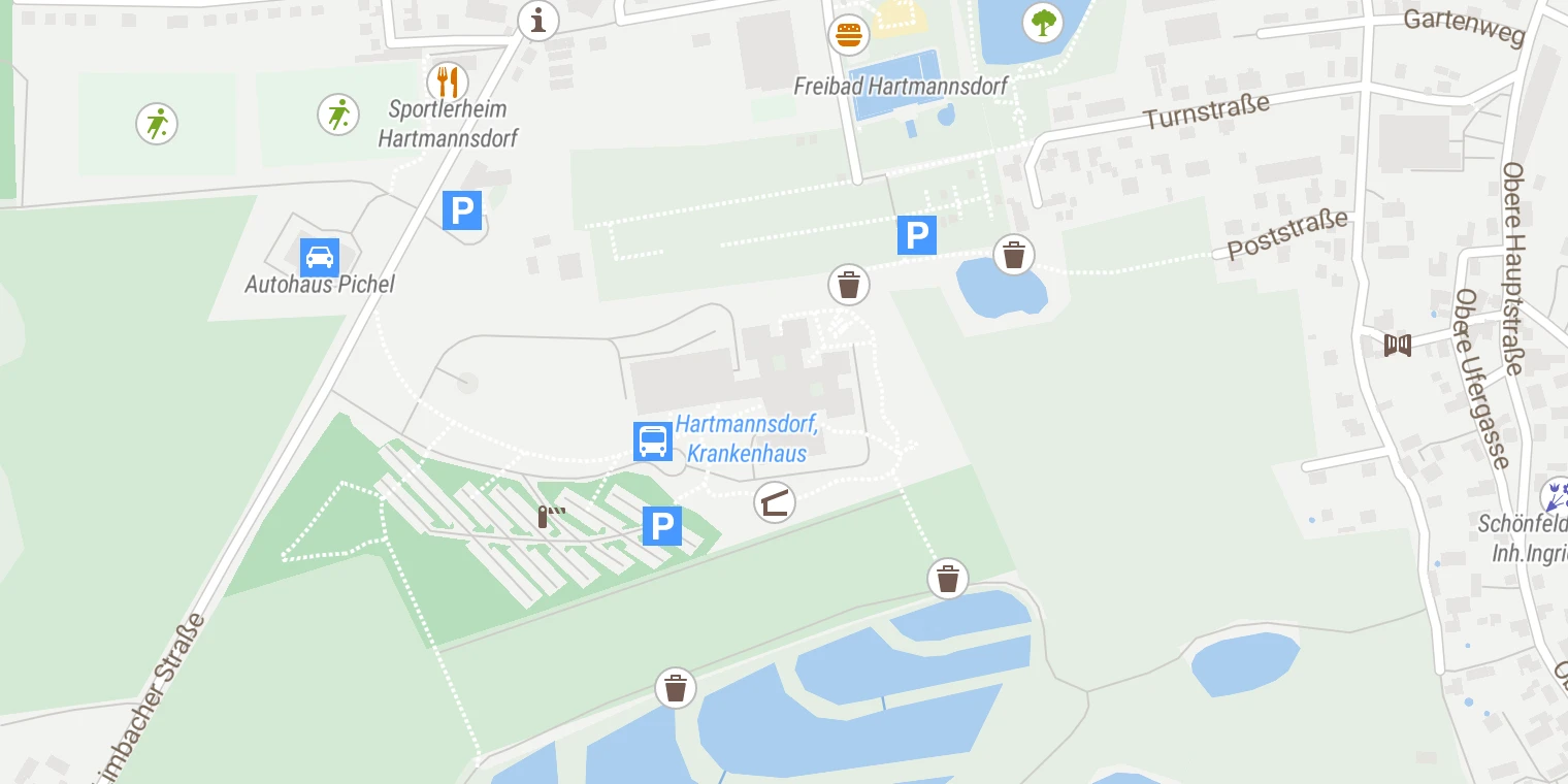 Kartenansicht Diakomed - Diakoniekrankenhaus im Chemnitzer Land