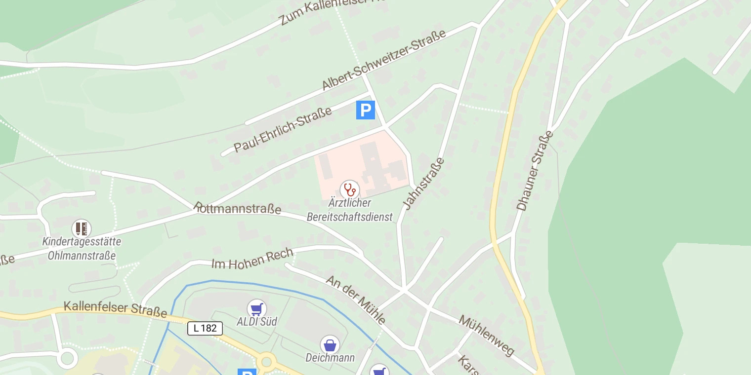 Kartenansicht Diakonie Krankenhaus Kirn
