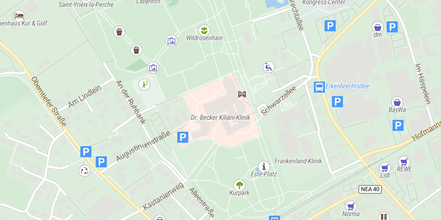 Kartenansicht Dr. Becker Kiliani-Klinik