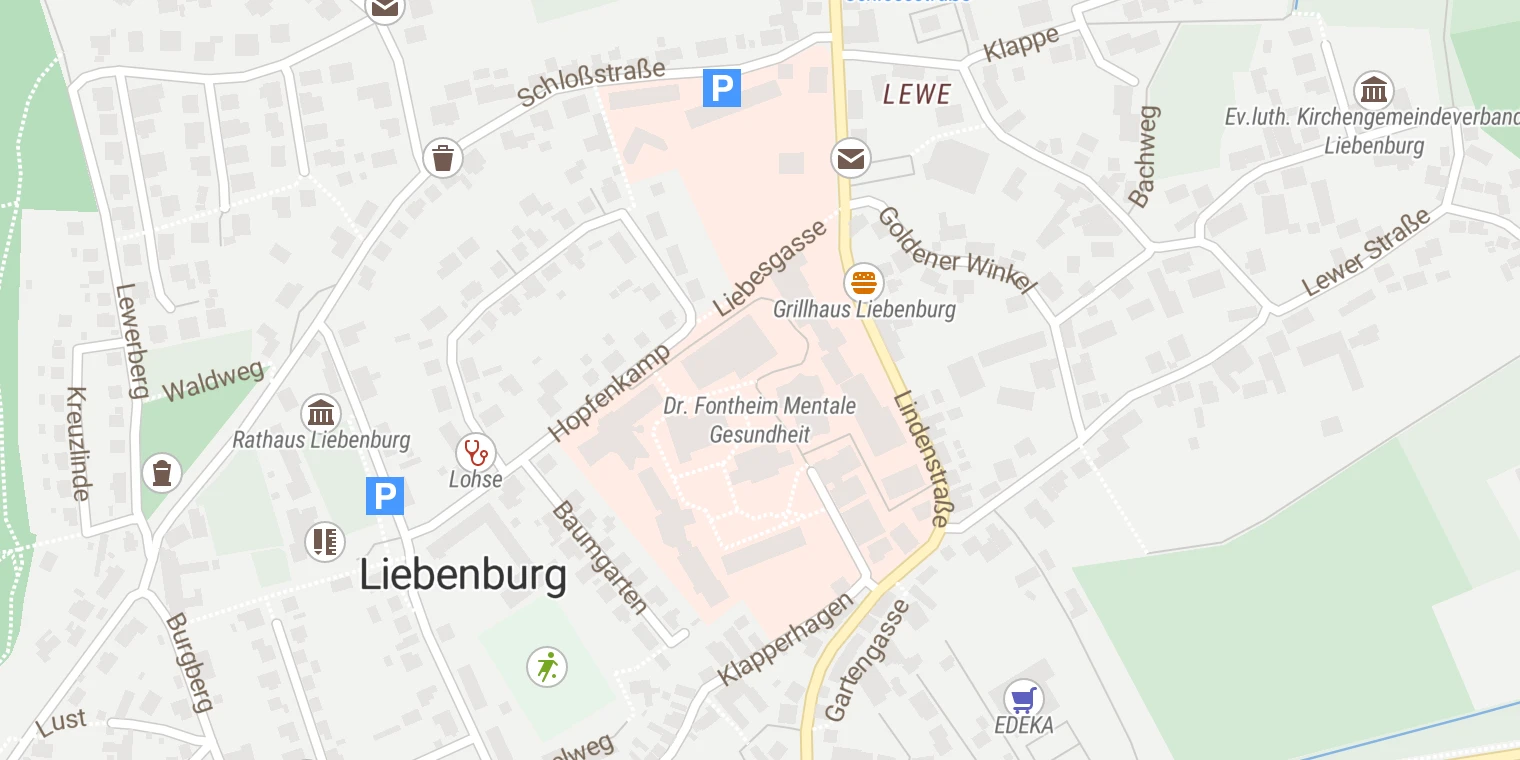 Kartenansicht Dr. Fontheim Mentale Gesundheit
