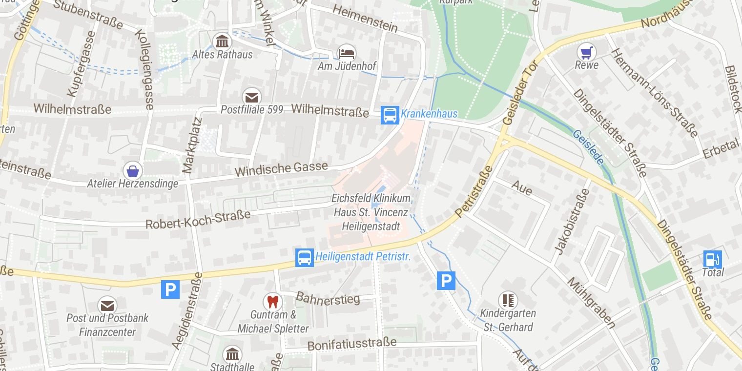 Kartenansicht Eichsfeld Klinikum (Haus St. Vincenz Heiligenstadt)
