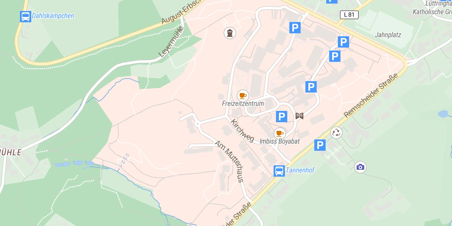 Kartenansicht Evangelische Stiftung Tannenhof