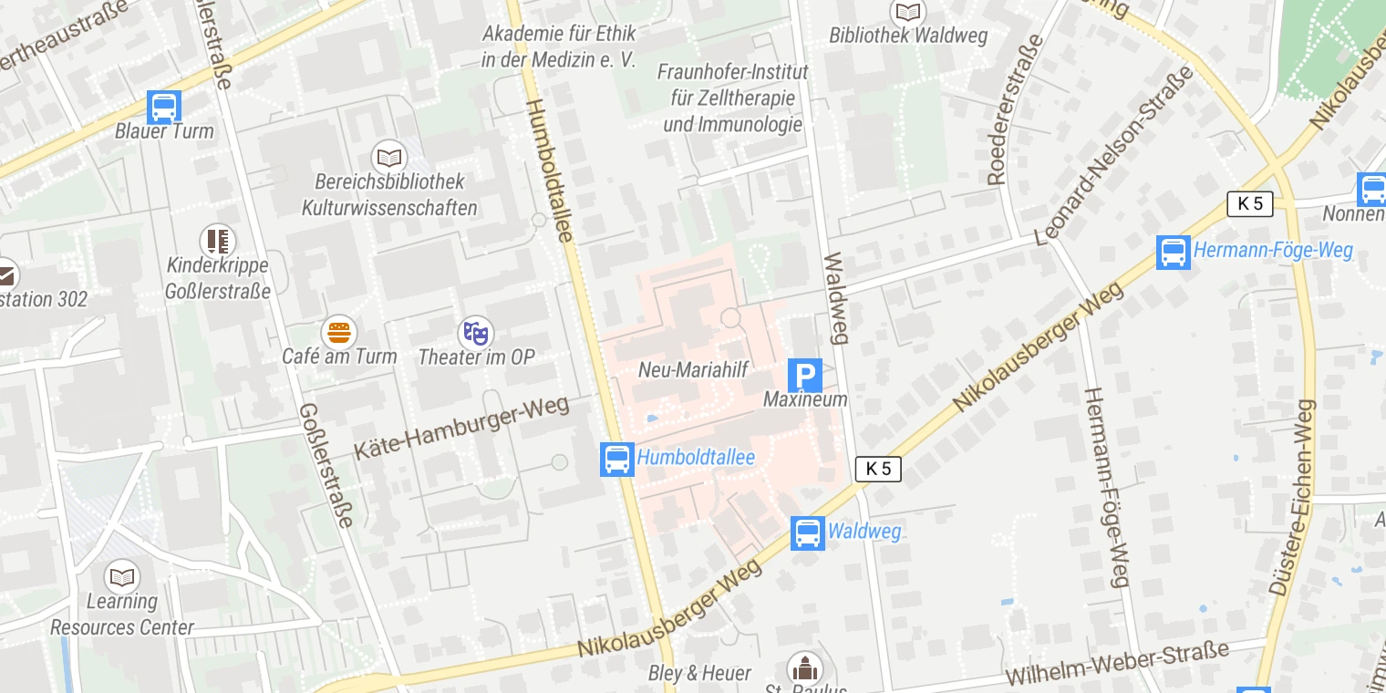Kartenansicht Evangelisches Krankenhaus Göttingen-Weende - Krankenhaus Neu-Mariahilf