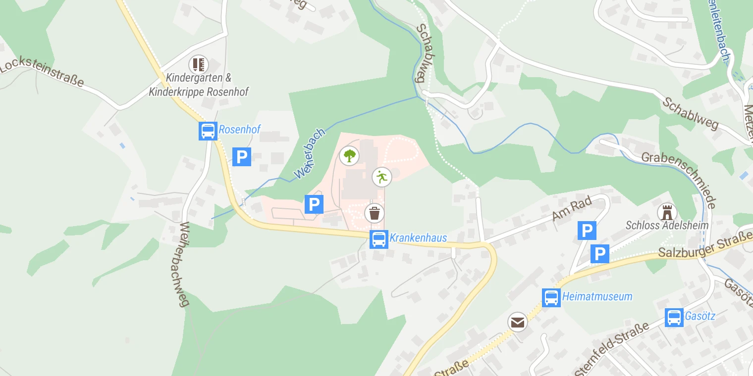 Kartenansicht Fachklinik Berchtesgaden