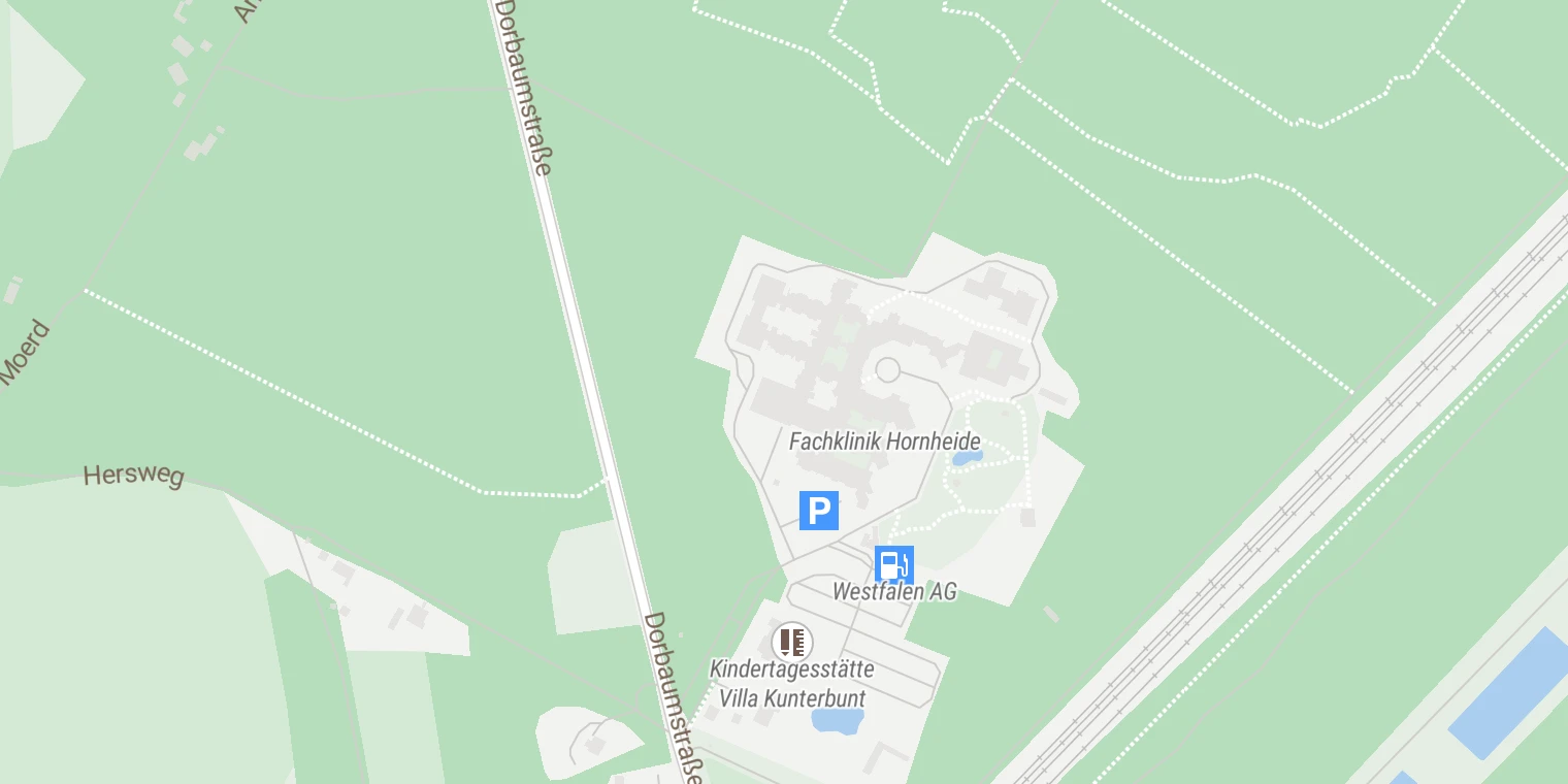 Kartenansicht Fachklinik Hornheide