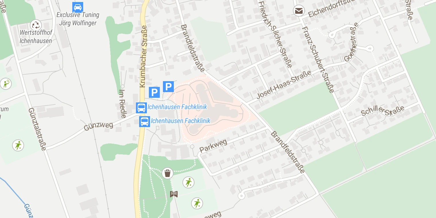 Kartenansicht Fachklinik Ichenhausen