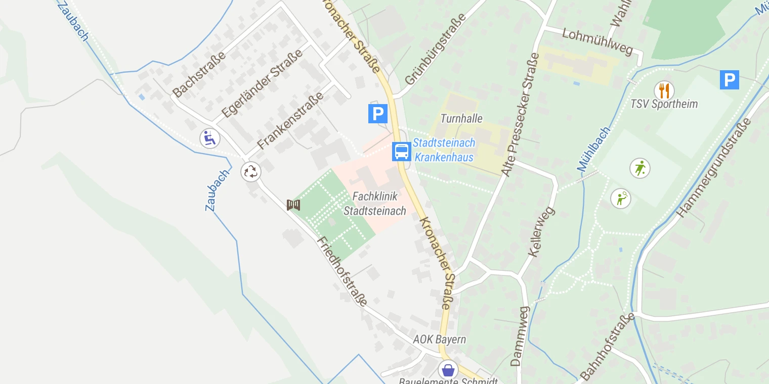 Kartenansicht Fachklinik Stadtsteinach