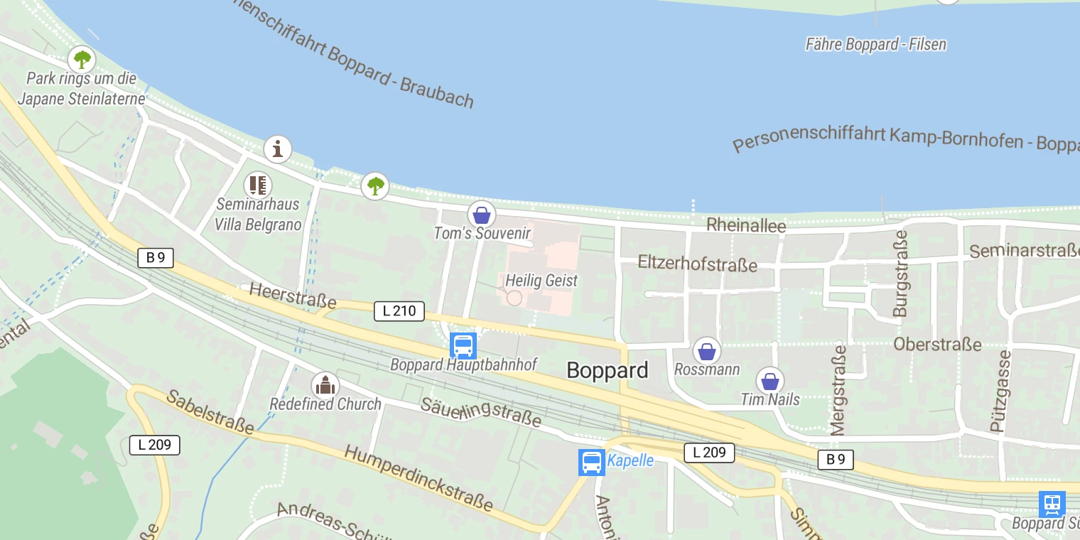 Kartenansicht Gemeinschaftsklinikum Mittelrhein (Heilig Geist)
