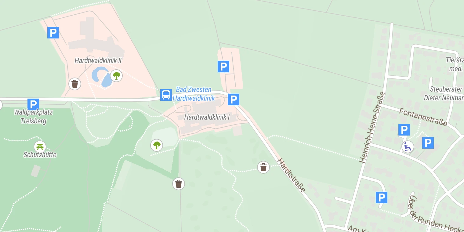 Kartenansicht Hardtwaldklinik I