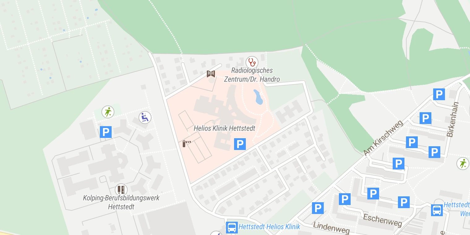 Kartenansicht Helios Klinik Hettstedt