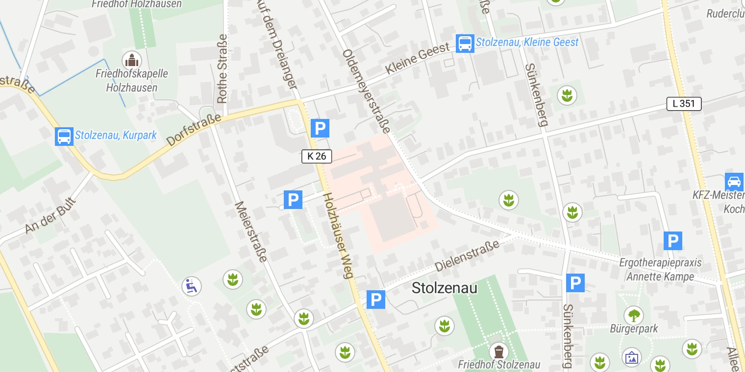 Kartenansicht Helios Kliniken Mittelweser - Stolzenau