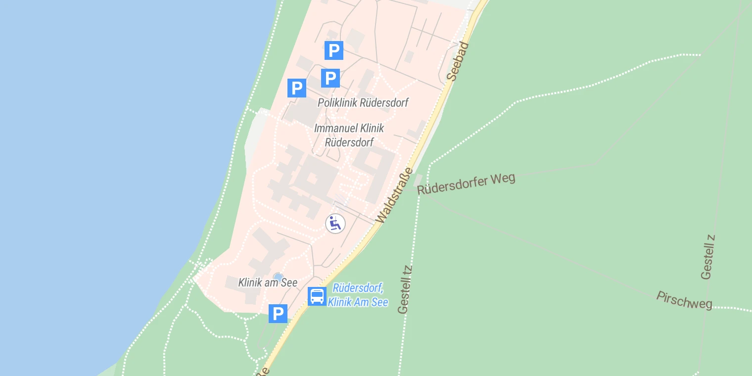 Kartenansicht Immanuel Klinik Rüdersdorf