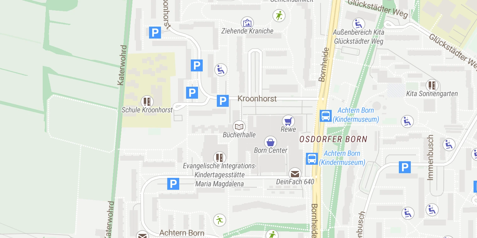 Kartenansicht Institutsambulanz und Tagesklinik Osdorf