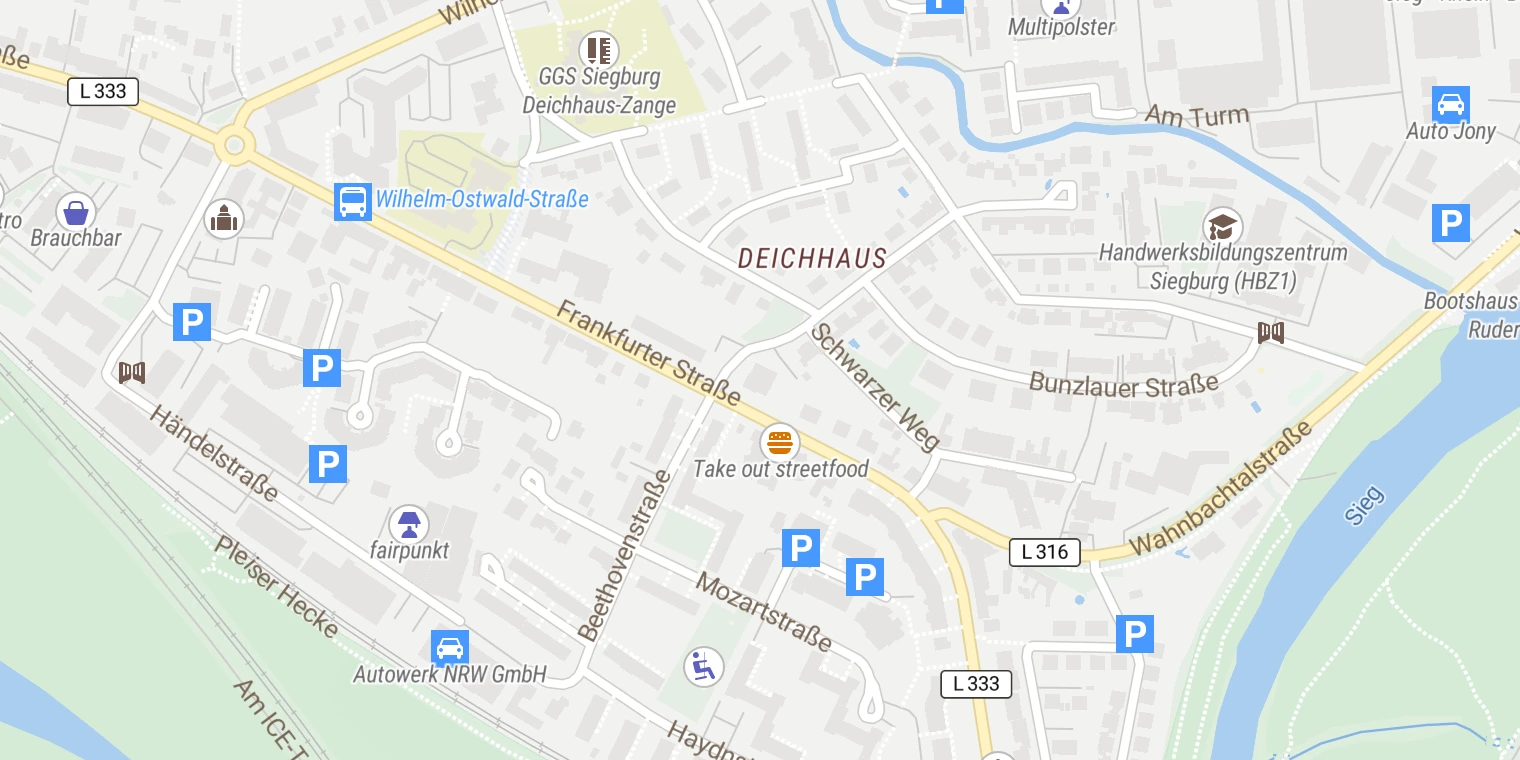 Kartenansicht Johanniter-Tagesklinik Siegburg
