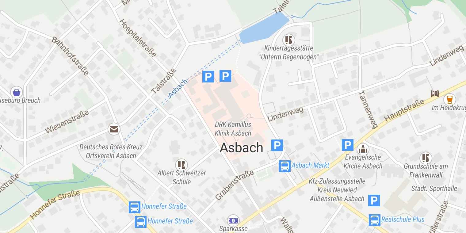 Kartenansicht Kamillus Klinik Asbach