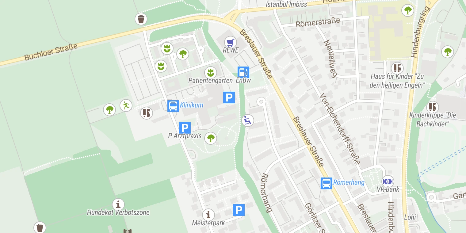 Kartenansicht kbo-Heckscher-Klinikum (Landsberg am Lech)