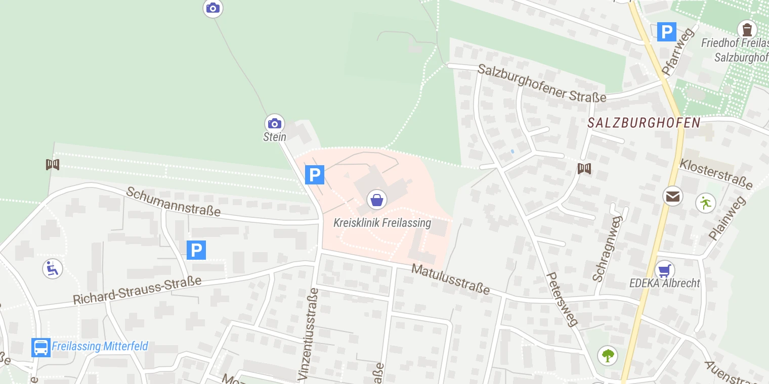 Kartenansicht kbo-Inn-Salzach-Klinikum Freilassing