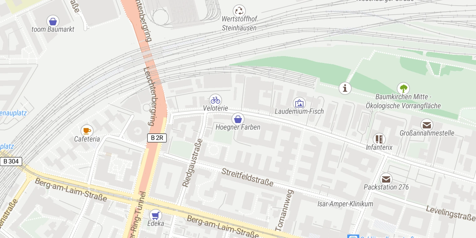 Kartenansicht kbo-Isar-Amper-Klinikum Tagesklinik und Ambulanz München Berg am Laim