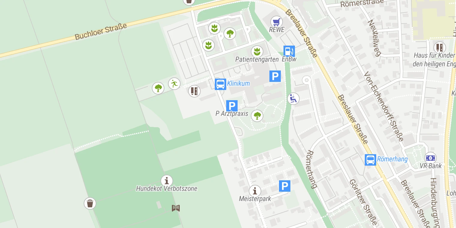 Kartenansicht kbo-Lech-Mangfall-Klinik Landsberg am Lech
