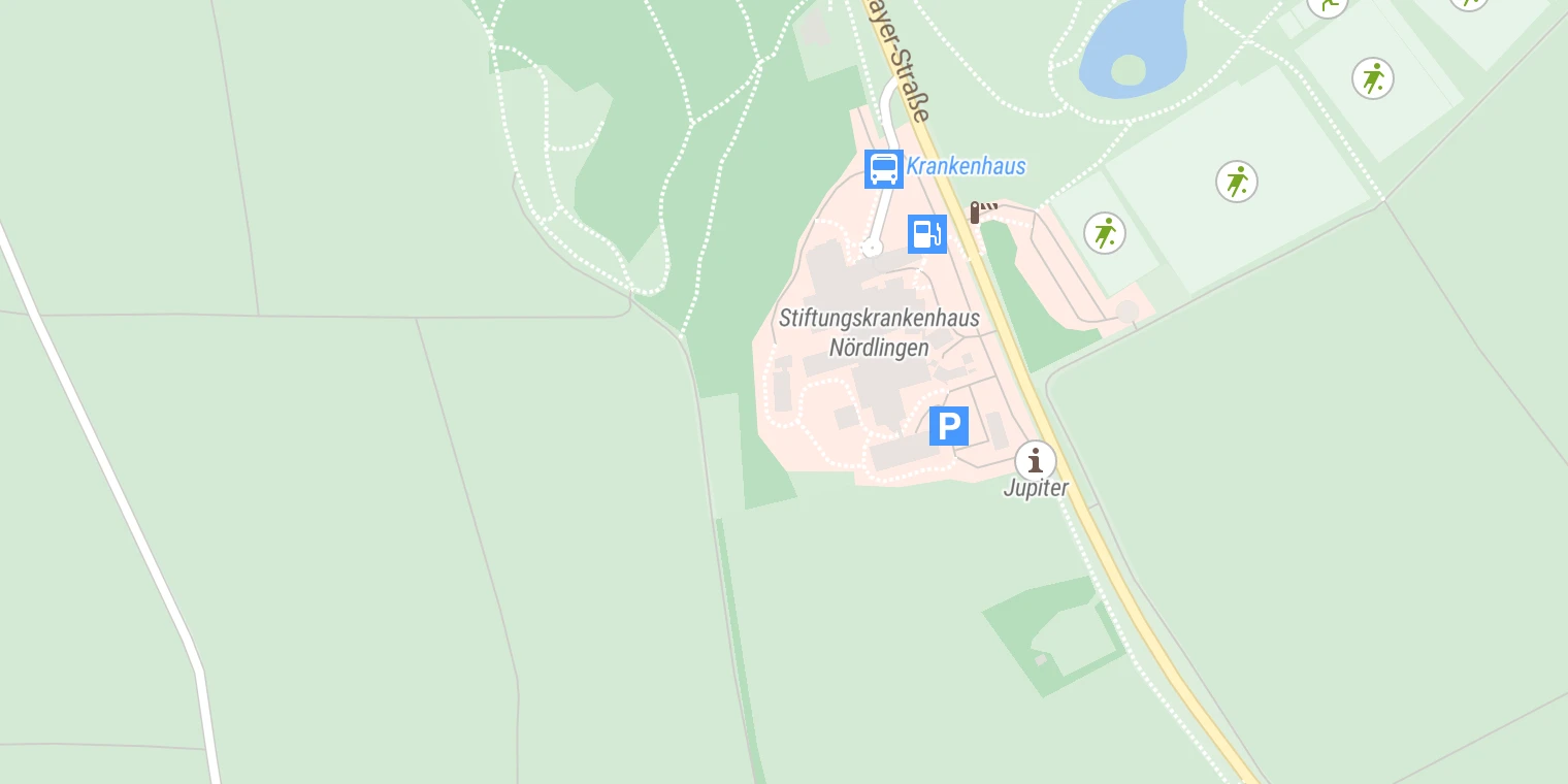 Kartenansicht KJF Klinik Josefinum(Standort Nördlingen)