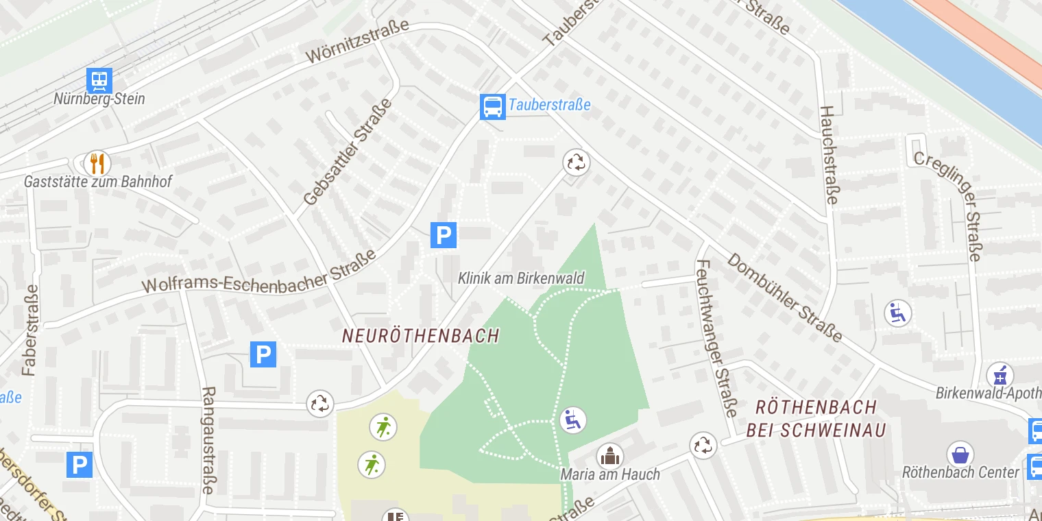 Kartenansicht Klinik am Birkenwald