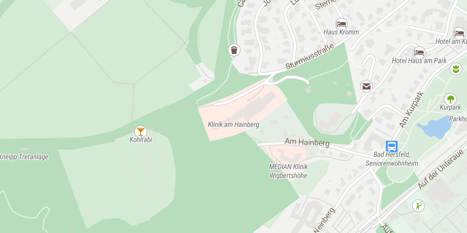 Kartenansicht Klinik am Hainberg