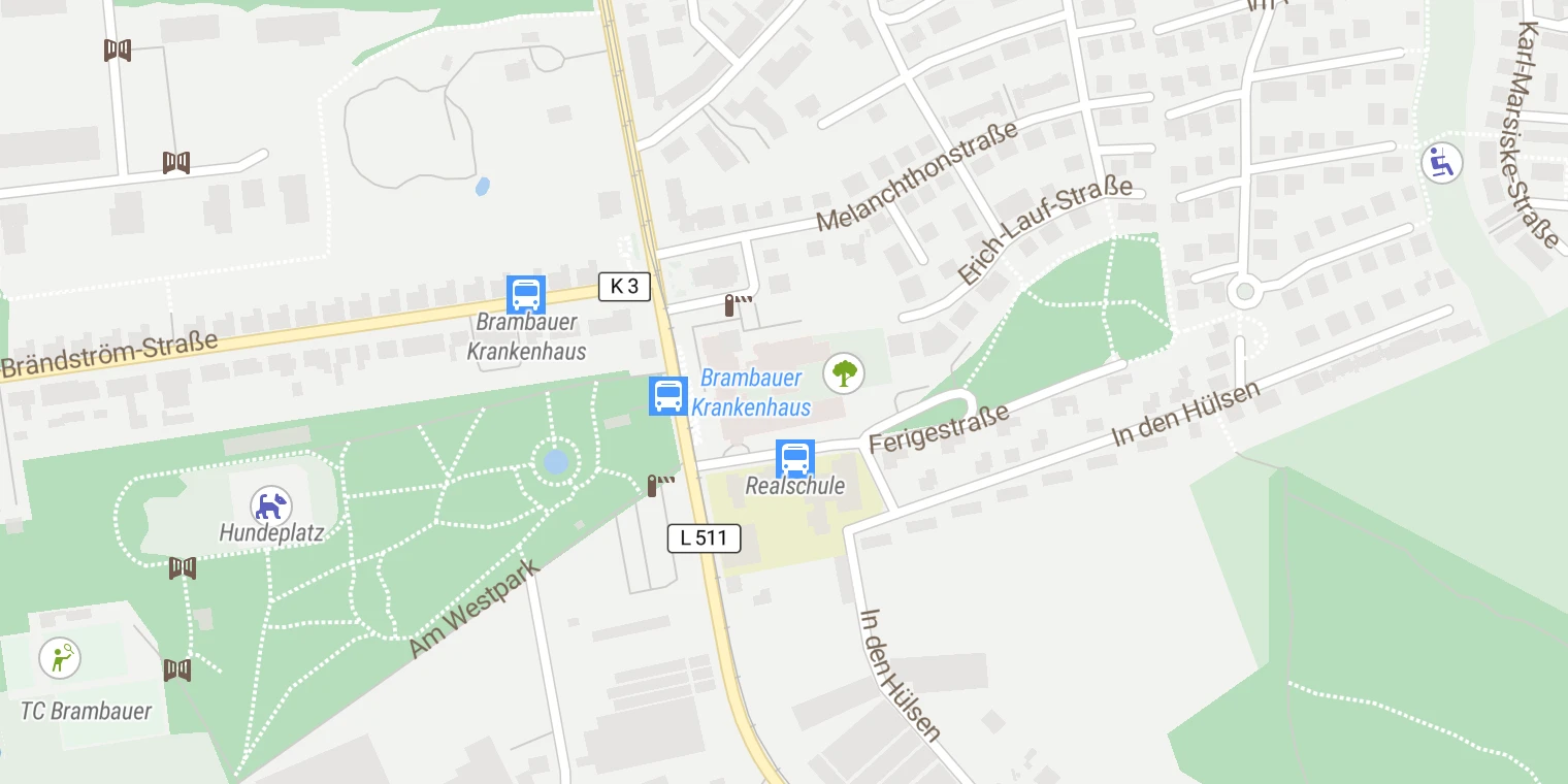 Kartenansicht Klinik am Park Lünen