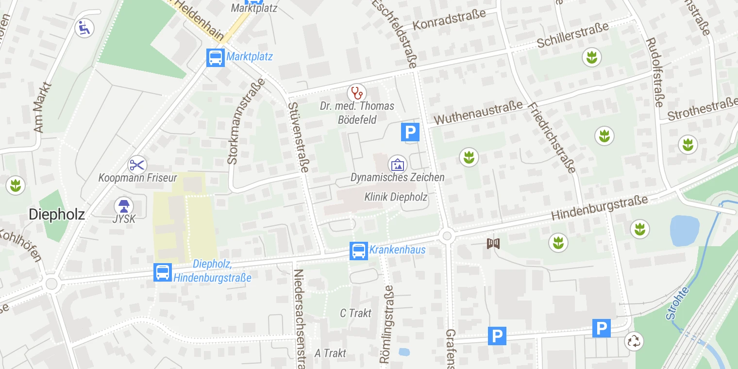 Kartenansicht Klinik Diepholz